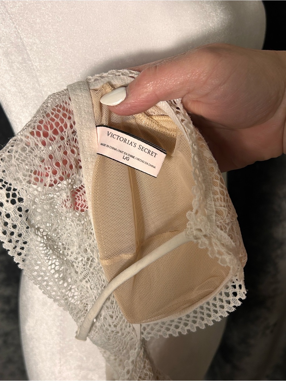 Victoria's Secret Long Line Bralette Ivory L - Picture 6 of 6